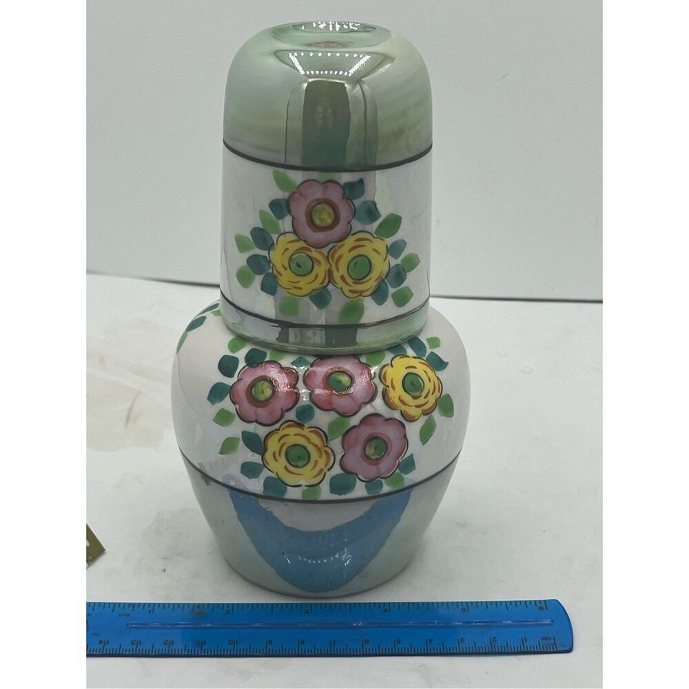 TT Takito Japan Lusterware Water Tumble Up (Carafe & Cup) 2 Pieces Hand Painted
